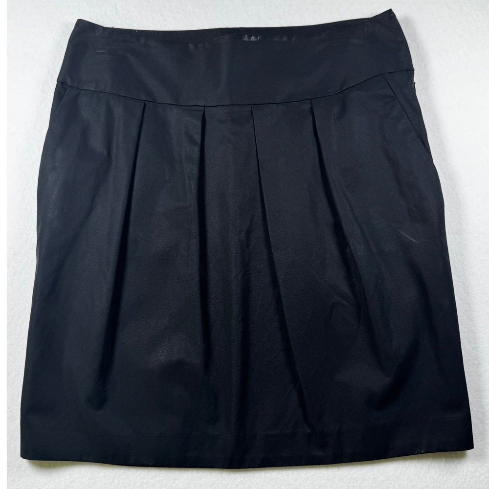 Ann Taylor Loft Black Pleated Mini‎ Skirt Women's Size 2 Career Classic